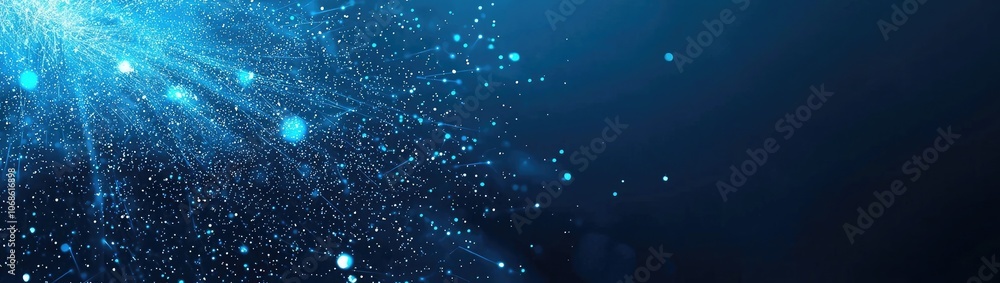 A blue background with fireworks on the right side, creating an atmosphere of celebration and joy for New Year's Eve or other festive events A blue background with fireworks on the right side, creating an atmosphere of celebration and joy for New Year's Eve or other festive events