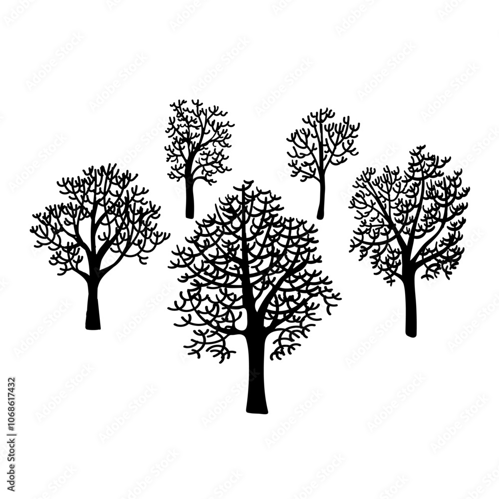 Obraz premium Winter Tree Illustration