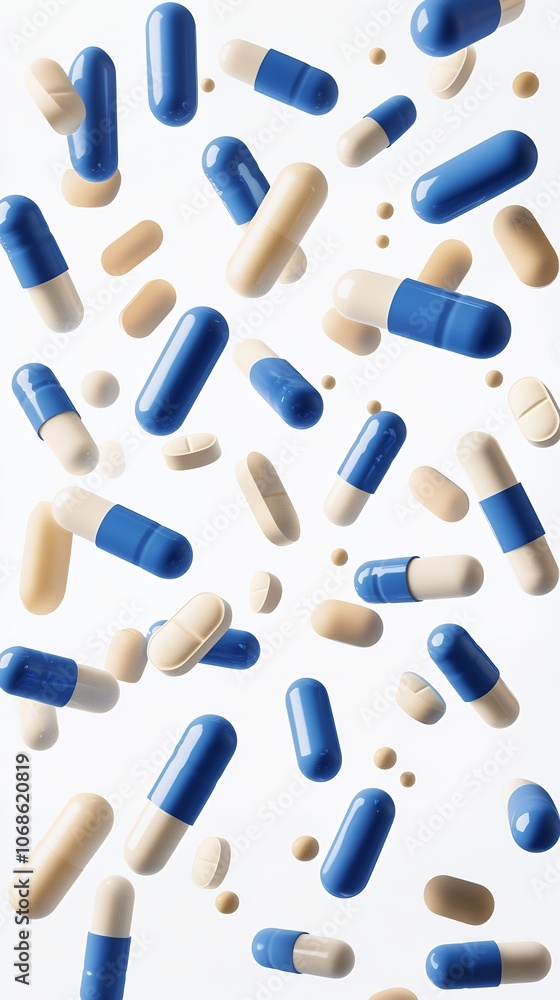 blue pills isolated on white, A pills blue pills isolated on white, A pills