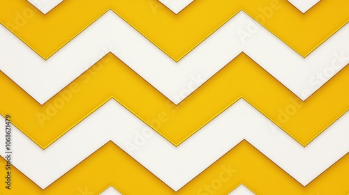 A vibrant pattern of yellow and white zigzag shapes creating a dynamic and modern design.