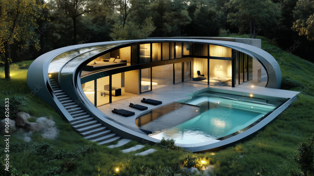 futuristic underground minimalist glass block house futuristic underground minimalist glass block house