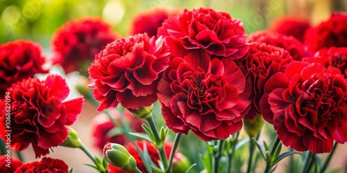 Wallpaper Mural Stunning Candid Photography of a Bouquet of Red Carnations Displaying Natural Beauty Torontodigital.ca