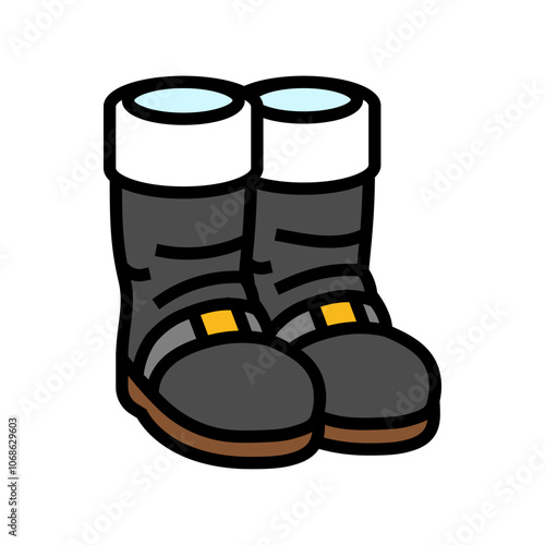 santa claus boots color icon vector. santa claus boots sign. isolated symbol illustration