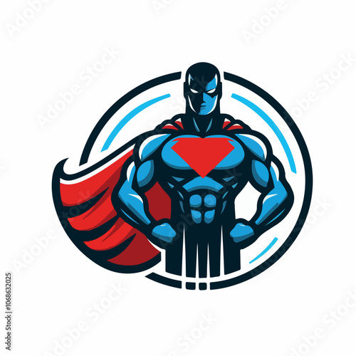 superhero logo illustration