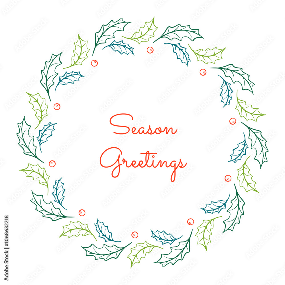 A Festive Christmas Holiday Wreath adorned with a Cheerful and Joyful Message for the Season A Festive Christmas Holiday Wreath adorned with a Cheerful and Joyful Message for the Season