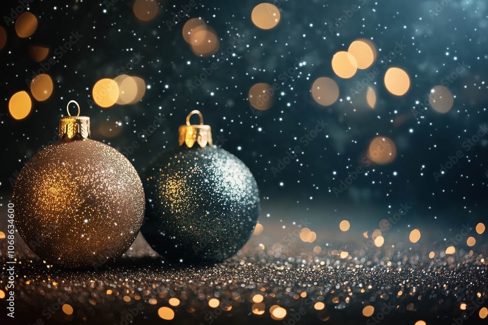 Christmas and bokeh light on a shiny background Christmas and bokeh light on a shiny background
