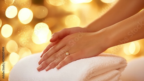 Wallpaper Mural Close-up of a gentle hand massage soft lighting in a calm setting capturing the essence of relaxation and peaceful self-care. Torontodigital.ca