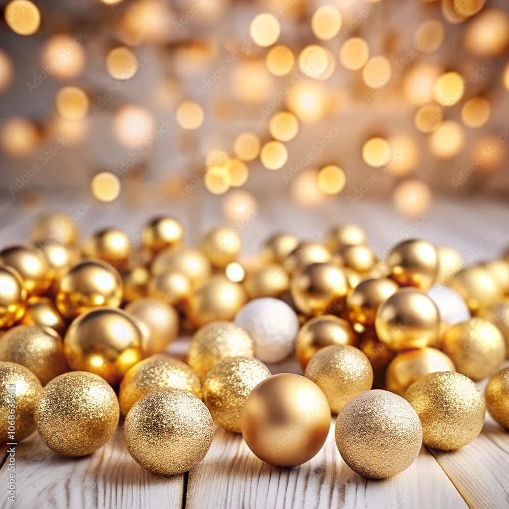 Abstract background with golden and silver Christmas holiday decorations. Abstract background with golden and silver Christmas holiday decorations.