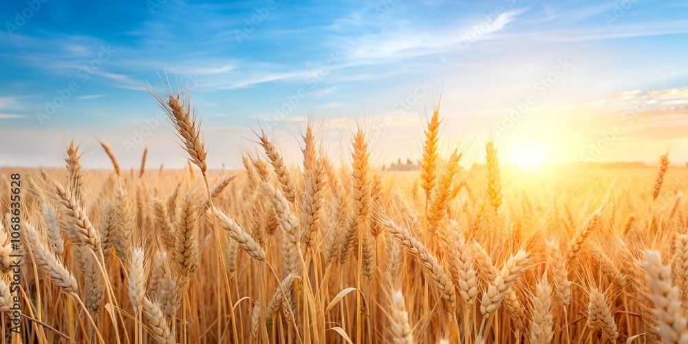 a wheat field clear pastel sky a wheat field clear pastel sky