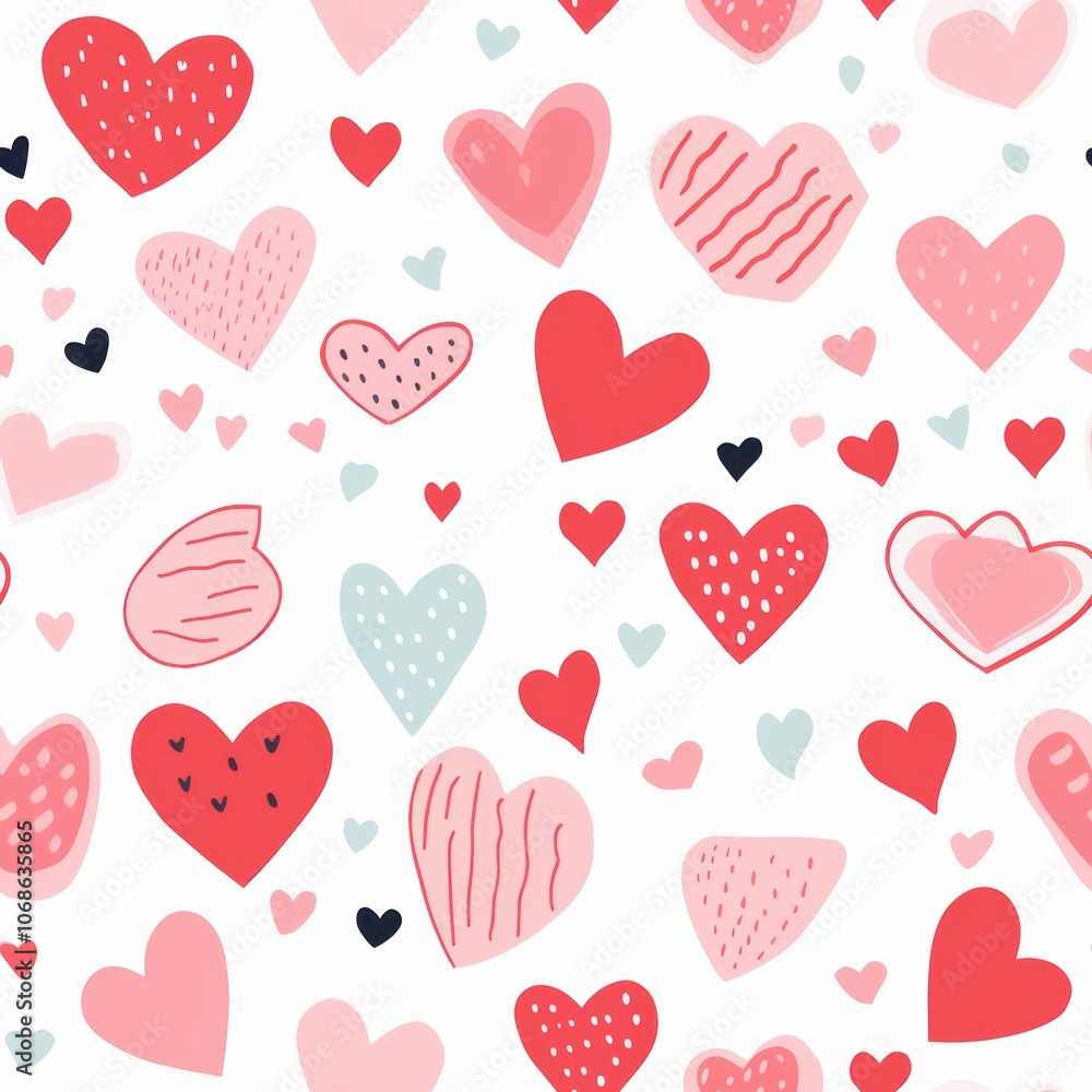 Cute valentine's day heart pattern for romantic designs and crafts Cute valentine's day heart pattern for romantic designs and crafts