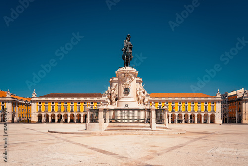 Praça do Comércio is the largest square in Lisbon, Portugal 