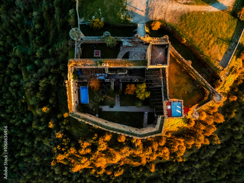 Aerial view of Pedraza, province of Segovia, Spain photo