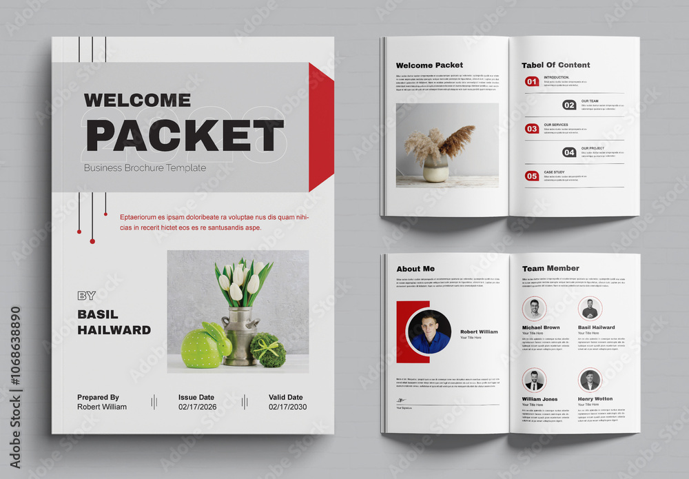 Welcome Packet Template Design Stock Template | Adobe Stock