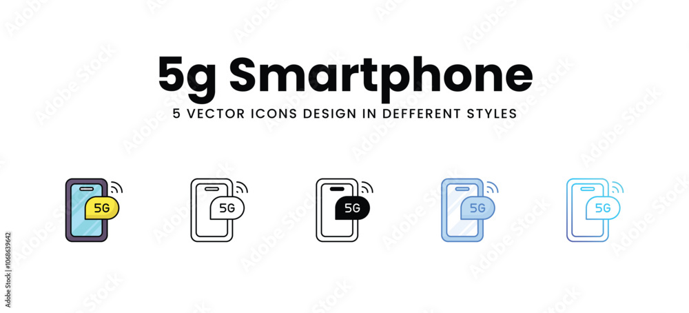 5g Smartphone vector icons set stock illustration 5g Smartphone vector icons set stock illustration