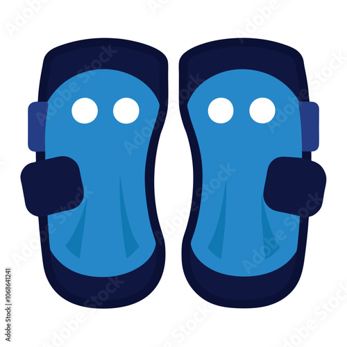 Knee Pads vector illustration isolated on a white background