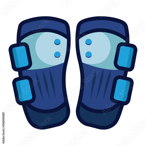 Knee Pads vector illustration isolated on a white background