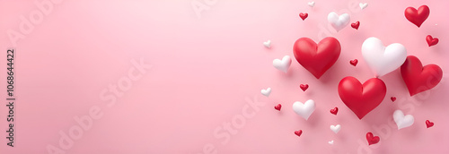 Happy Valentine's day. Holiday banner, greeting card, cover. Place for the text. Romantic background, selective focus,  blurred background