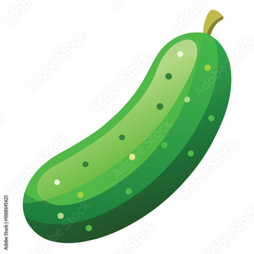 Cucumber vector illustration isolated on a white background