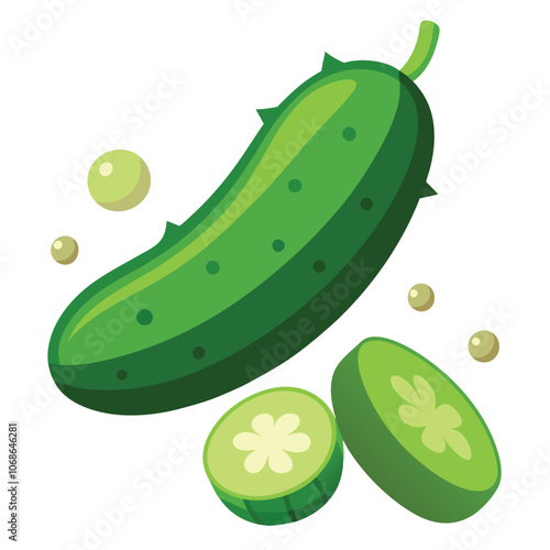 Cucumber vector illustration