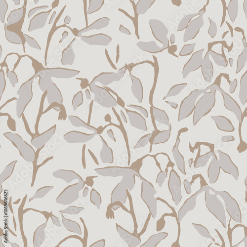 Vector flower illustration seamless repeat pattern digital artwork 