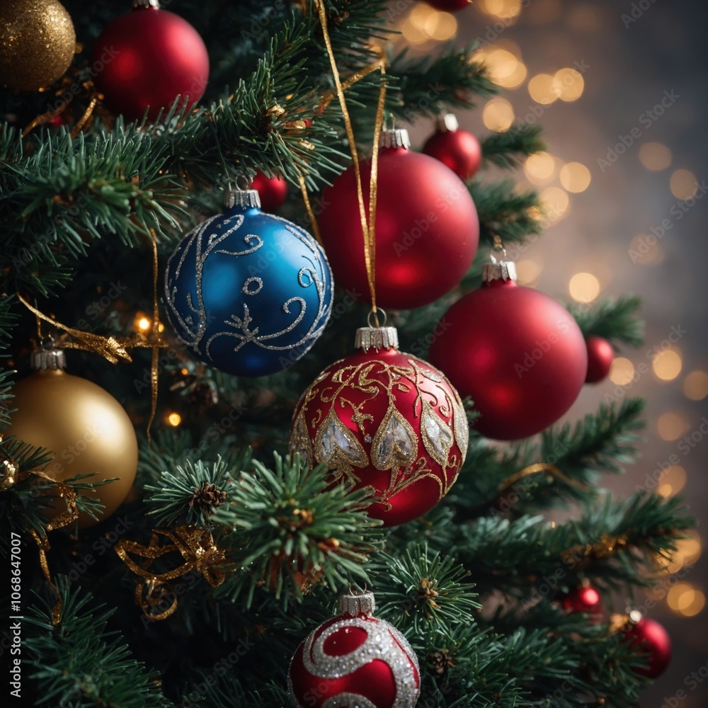 The Christmas tree shines with delight The Christmas tree shines with delight