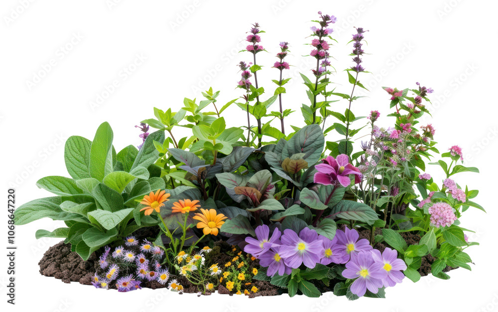 PNG Vibrant garden flowers arrangement PNG Vibrant garden flowers arrangement