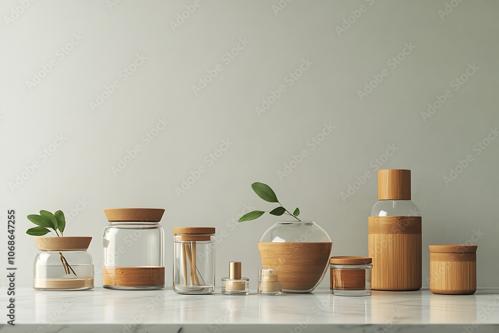 3D Mockup of cosmetic bottles with blank label and dried flowers, Natural organic cosmetics. 3D Mockup of cosmetic bottles with blank label and dried flowers, Natural organic cosmetics.