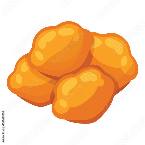 Chicken Nuggets vector illustration isolated on a white background