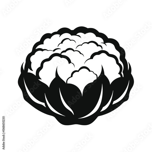 Cauliflower vector silhouette