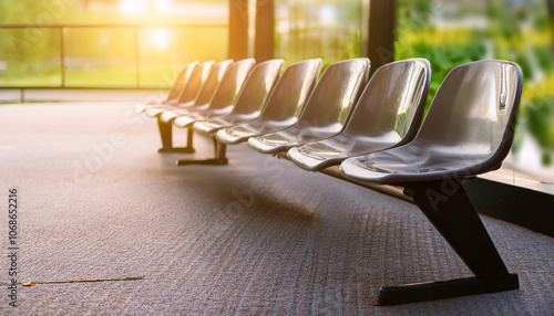 Close-Up of a Seat in a Public Place photo