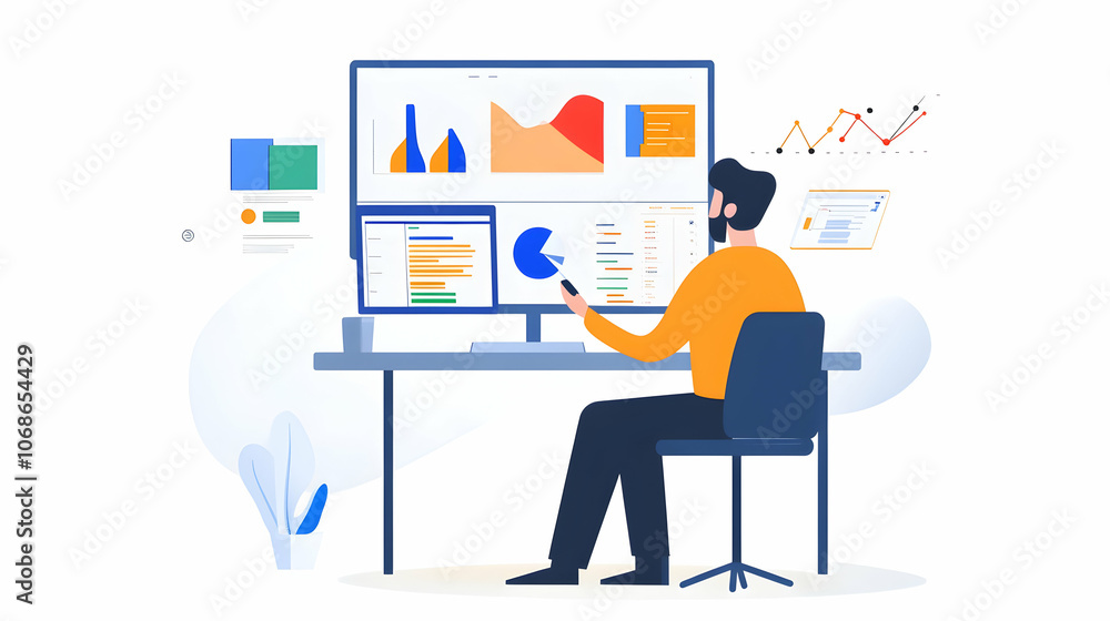 A professional analyzing data and revenue metrics to enhance marketing and boost sales performance A professional analyzing data and revenue metrics to enhance marketing and boost sales performance