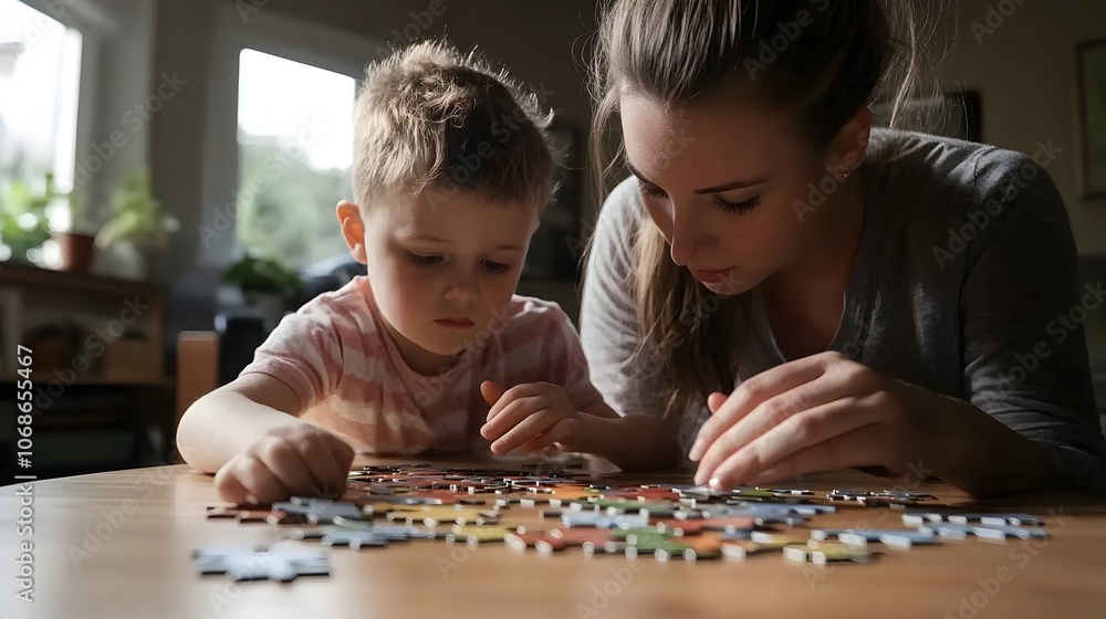 Engaging Family Bonding Children Puzzles Learning Collaboration Fun Creativity Interaction Engaging Family Bonding Children Puzzles Learning Collaboration Fun Creativity Interaction