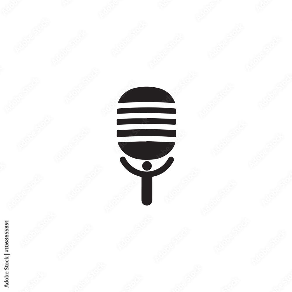 Microphone In cartoon, hand-drawn flat style. image for social media, websites and UI. Isolated 2D vector design in logo, icon, sketch style, simple line vector, single color. AI Generative Art. Microphone In cartoon, hand-drawn flat style. image for social media, websites and UI. Isolated 2D vector design in logo, icon, sketch style, simple line vector, single color. AI Generative Art.