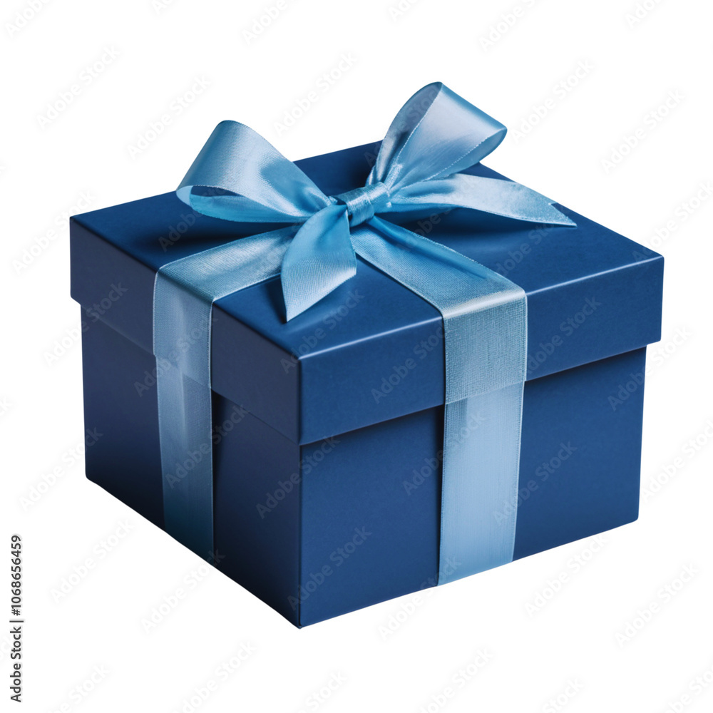 Fototapeta premium blue gift box with bow