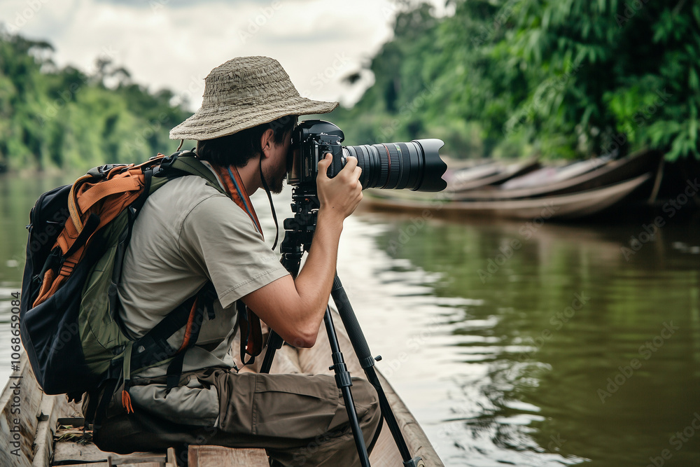 Obraz premium Travel Photographer at Work