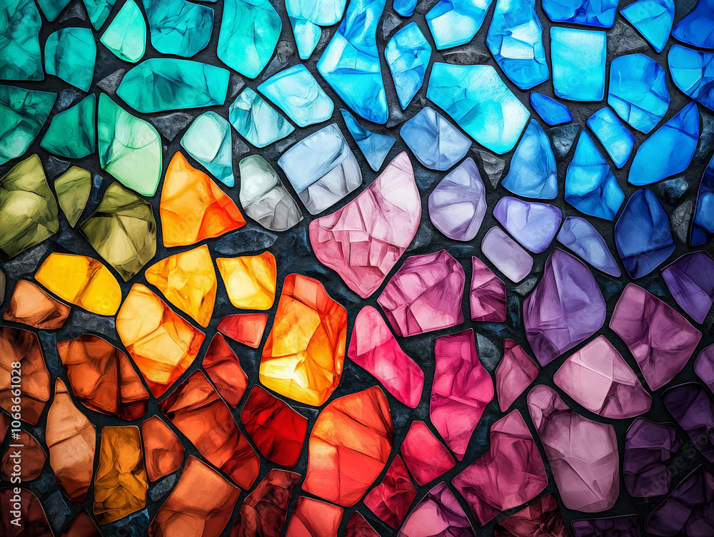 Colorful Arrangement of gemstones in Abstract Design Colorful Arrangement of gemstones in Abstract Design