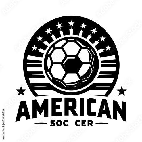 American football soccer silhouette design