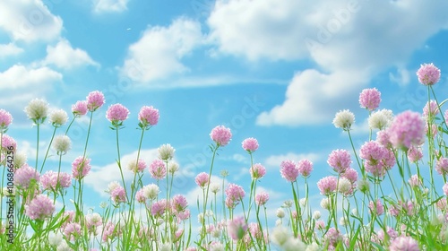 Vibrant Cannabis Flowers Under Blue Sky