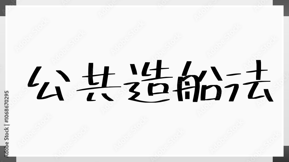 公共造船法 のホワイトボード風イラスト 公共造船法 のホワイトボード風イラスト