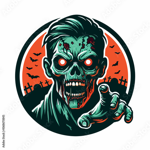 zombie logo illustration