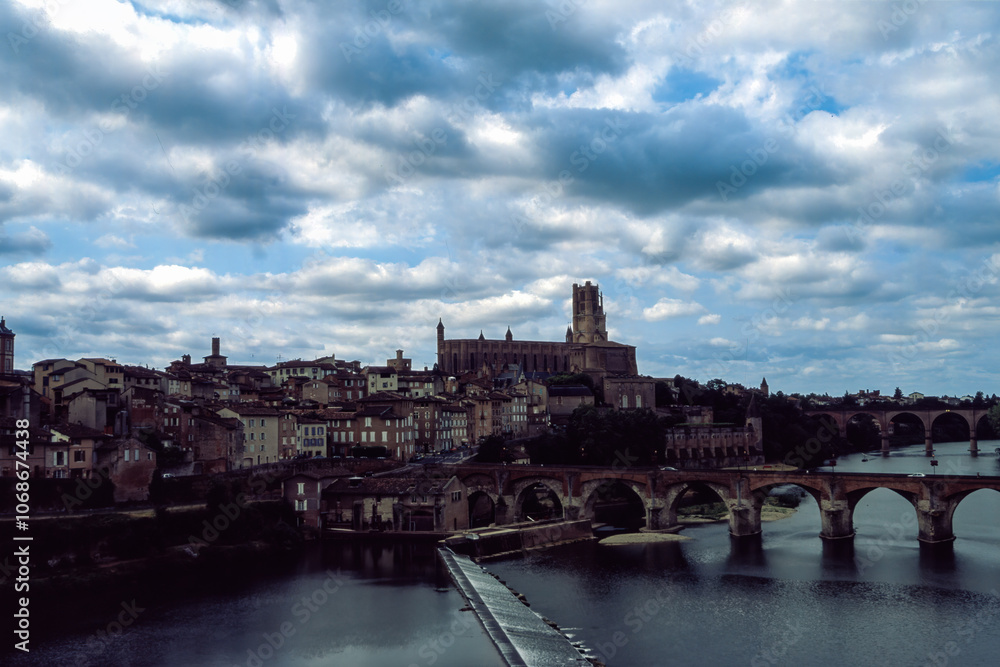 Fototapeta premium Panoramic view of Albi, Occitanie, France