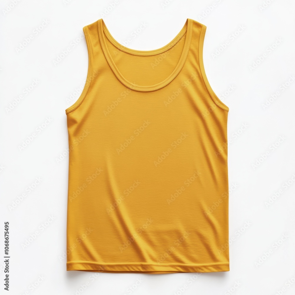 realistic high quality Mustard tank top mockup isolated realistic high quality Mustard tank top mockup isolated
