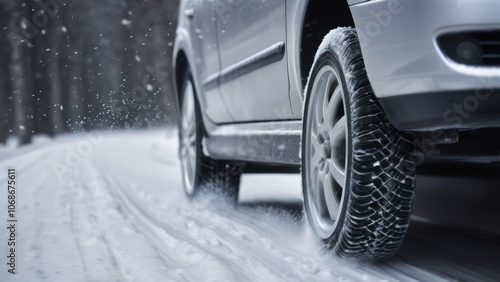 snow covered car