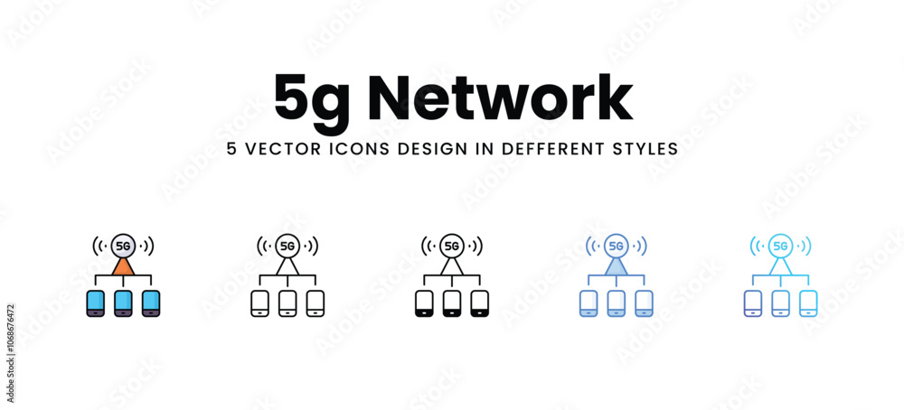5g Network vector icons set stock illustration 5g Network vector icons set stock illustration