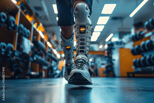 Wallpaper Mural Man with prosthetic limbs jogging outside Torontodigital.ca