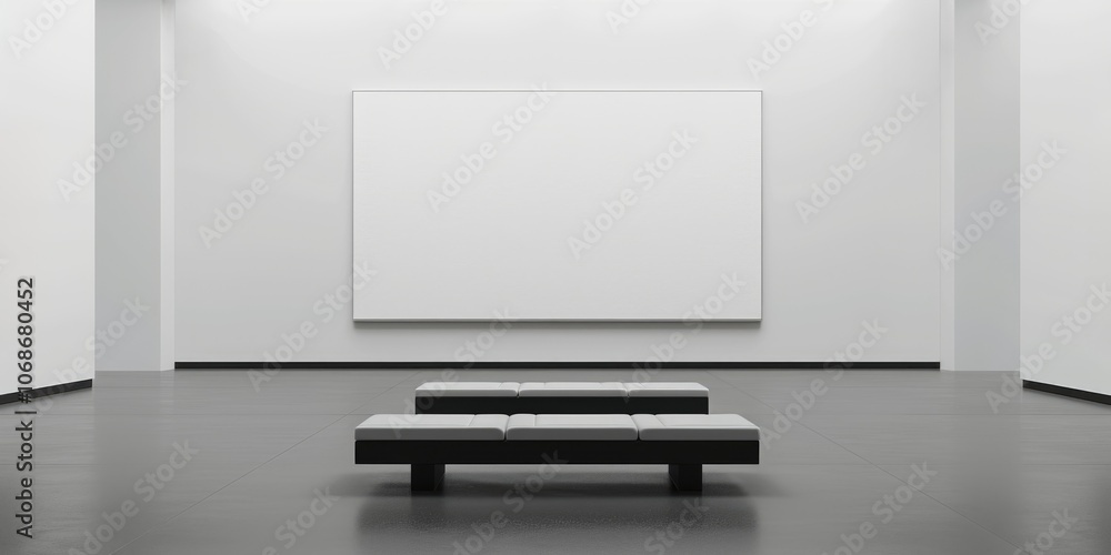 installation blank white frame gallery space installation blank white frame gallery space