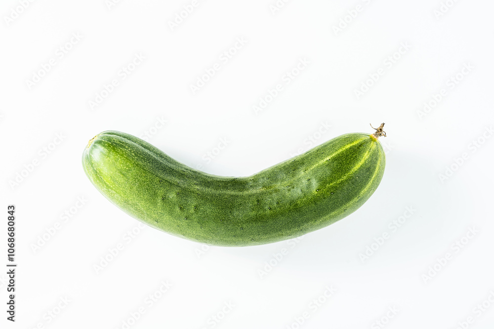 cucumber in the form of a smile on white cucumber in the form of a smile on white