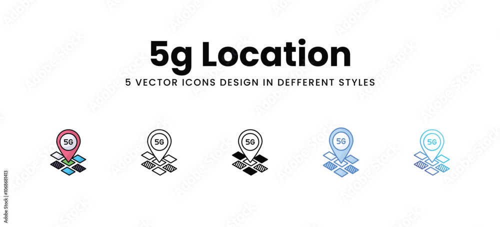 5g Location vector icons set stock illustration 5g Location vector icons set stock illustration