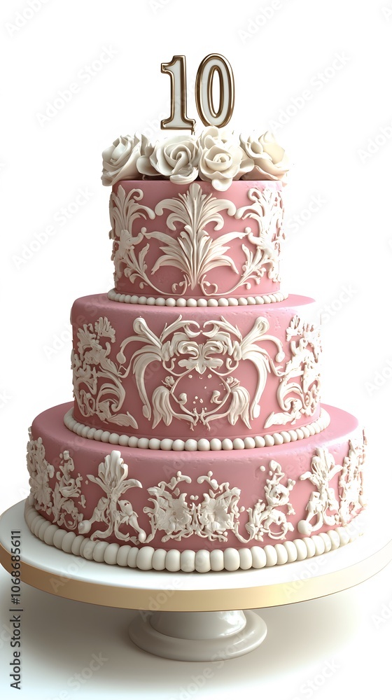 10th Birthday Cake, Pink, Abstract Image, Texture, Pattern Background, Wallpaper, Cover and Screen for Smartphone, PC, Laptop, 9:16 and 16:9 Format 10th Birthday Cake, Pink, Abstract Image, Texture, Pattern Background, Wallpaper, Cover and Screen for Smartphone, PC, Laptop, 9:16 and 16:9 Format