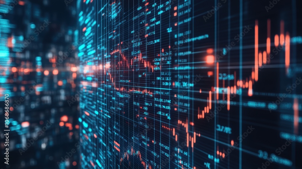 Financial Data Analytics Visualization Concept Financial Data Analytics Visualization Concept